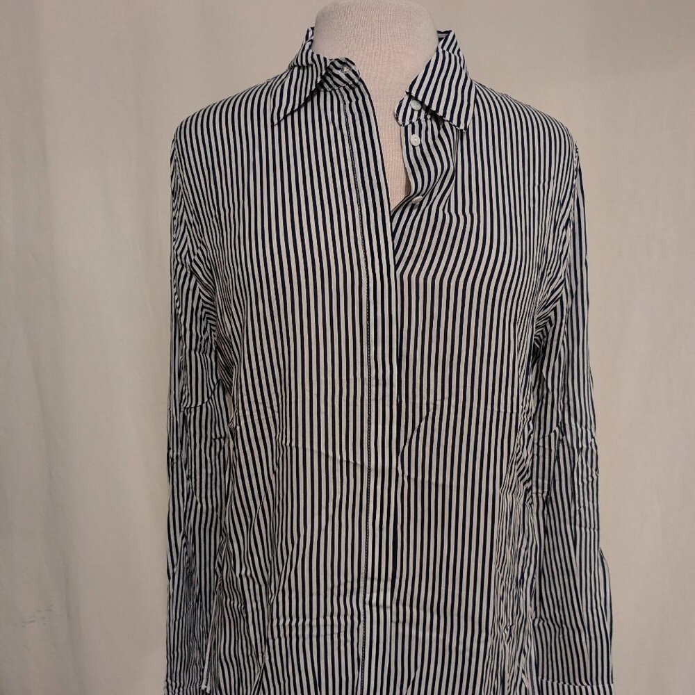NWT Women's Philosophy Striped Button Up Blouse